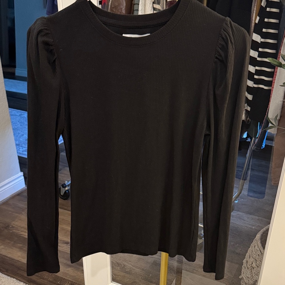 Elegant Black Long Sleeve Women's Top